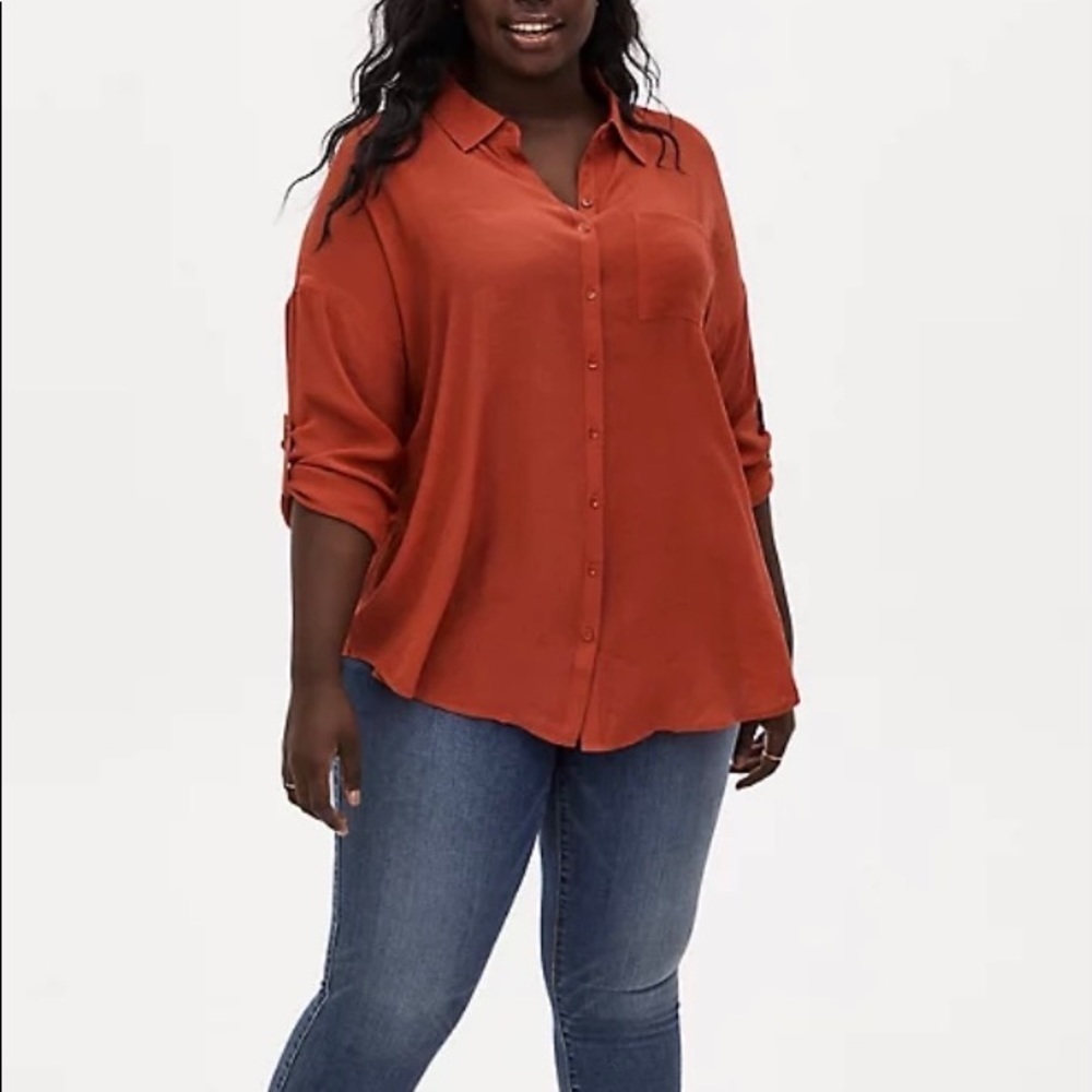 Torrid Button Front Relaxed Fit Tunic